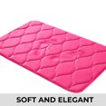 thumbnail image 2 of Oval Shaped Design Embossed Solid Color Memory Foam Soft Bathroom Rug Non-Slip PVC Backing, 2 of 6