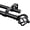 Black, variant on Double Curtain Rod 72 to 144 Inches(6-12 Feet), Dual Curtain Rods for Windows 66 to 120 Inches, 7/8 Inch Heavy Duty Drapery Rod with Twisted Cage Finials, Antique Silver