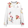 thumbnail image 4 of FamilyThread Womens Long Sleeve Comfortable Crewneck Pullover Lightweight Tops Fashion Flower Graphic Sweatshirts Casual Loose Shirts, 4 of 4