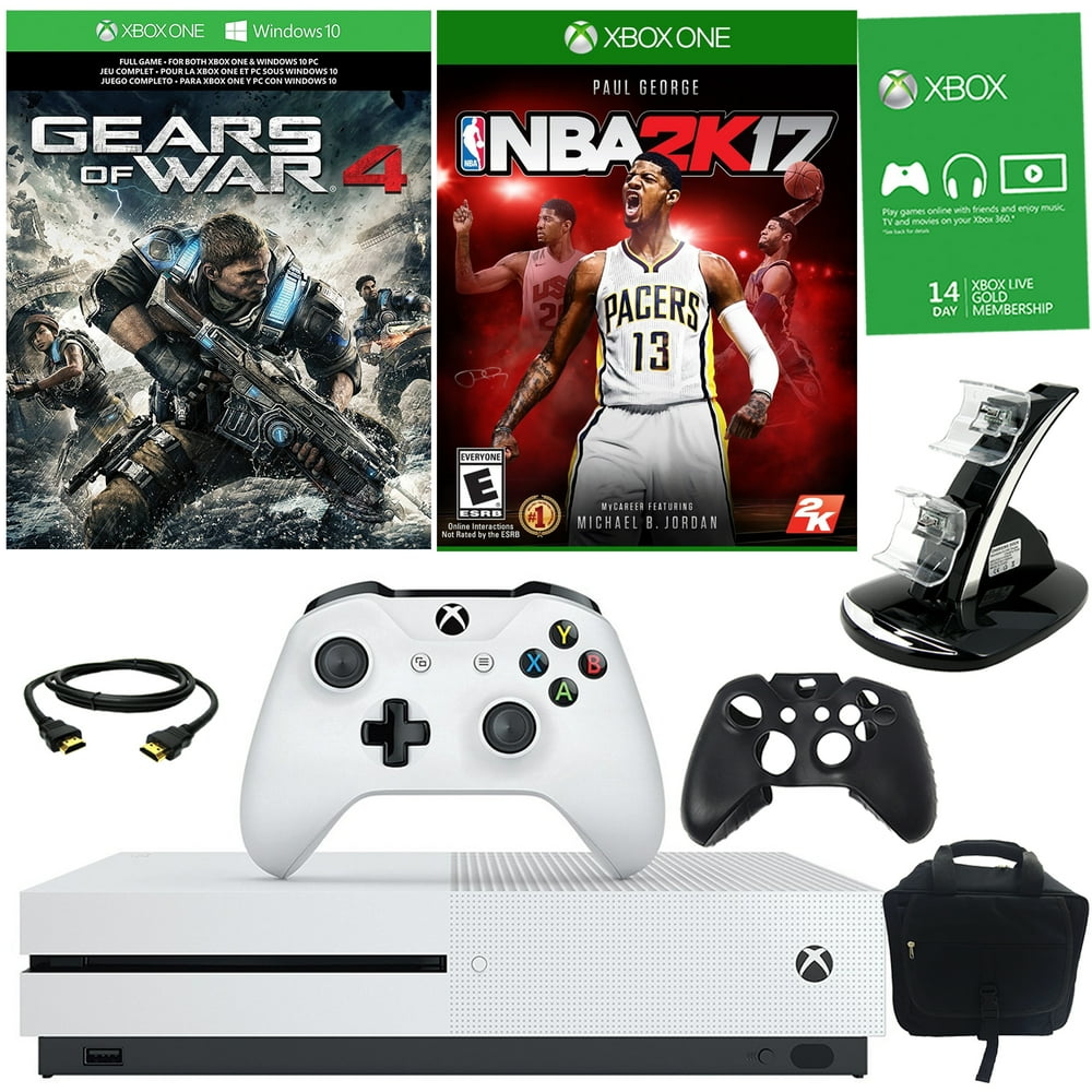 Xbox One S 1TB Gears of War 4 Bundle With NBA 2K17 and Accessories
