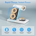 thumbnail image 4 of Wireless Charger, Portable Charger Phone Charging Station Compatible with iPhone 18 Pro 17 16 15 14 13 12 11 Pro Max Plus XS XR X 8, for Apple Watch 9 8 7 6 5 4 3 2 SE, for AirPods 3 2 Pro, White, 4 of 10