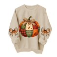 thumbnail image 4 of VKOYWKM Women's Fall Thanksgiving Sweatshirt Pumpkin Graphic Crewneck Long Sleeve Pullover Top, 4 of 5