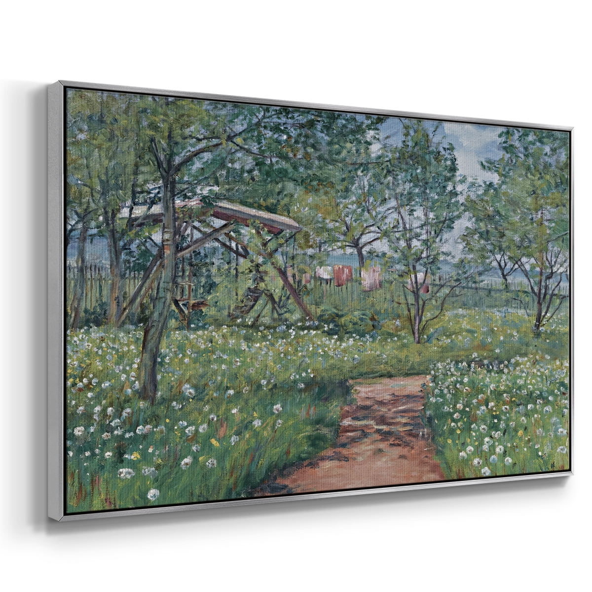 Vintage Landscape-CCCLXXVI By Wexford Home Framed in Silver Wood Gallery Wrapped Canvas 17 in. x 25 in.