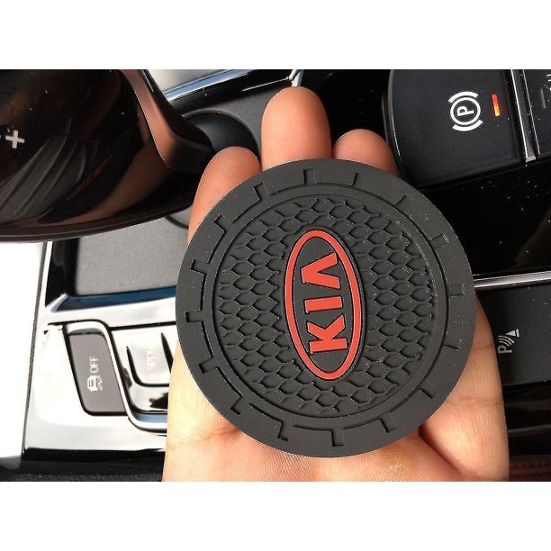 Kia Car Cup Coaster 2pcs, Car Accessories 2.75 Inch, Anti Slip Insert Coaster, Suitable For Most Car Interior, Car Accessory