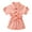 Pink, variant on Huowey Baby Summer Girl Short Sleeve Stylish Cargo Jumpsuit Birthday Dailywear, 3-4 Years