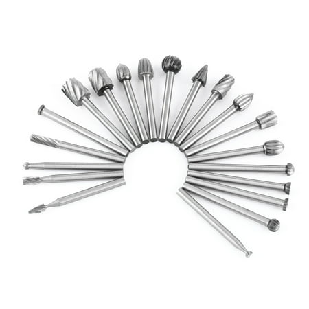 

20pcs High Speed Steel Burrs Rotary Files Woodworking Carving Tool Set 1/8inch Shank