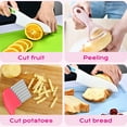thumbnail image 4 of Jokapy 7 Pcs Wooden Kids Kitchen Knife Sets, Toddler Kitchen Tools, Pink, 4 of 8