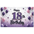 thumbnail image 5 of Yatrandify Purple Balloons Happy Birthday Banner Decorative Design Milestone Celebration Birthday Backdrop for Birthday Party Celebration Indoor Decoration Event, 5 of 8