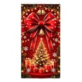 thumbnail image 6 of Christmas Door Covers for Front Doors Decoration, 72 x 36 Inch Door Cover Decor for Outdoor Porch, Holiday Xmas, Farmhouse Home Party, Red, 6 of 6