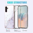 thumbnail image 5 of Case Compatible with Samsung Galaxy A14 5G Cases Samsung A14 5G Phone Case Ultra Thin Anti-Scratch Marble Protective case (White), 5 of 14