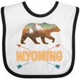 thumbnail image 3 of Inktastic Wyoming Vacation Bear Silhouette Boys or Girls Baby Bib, 3 of 4