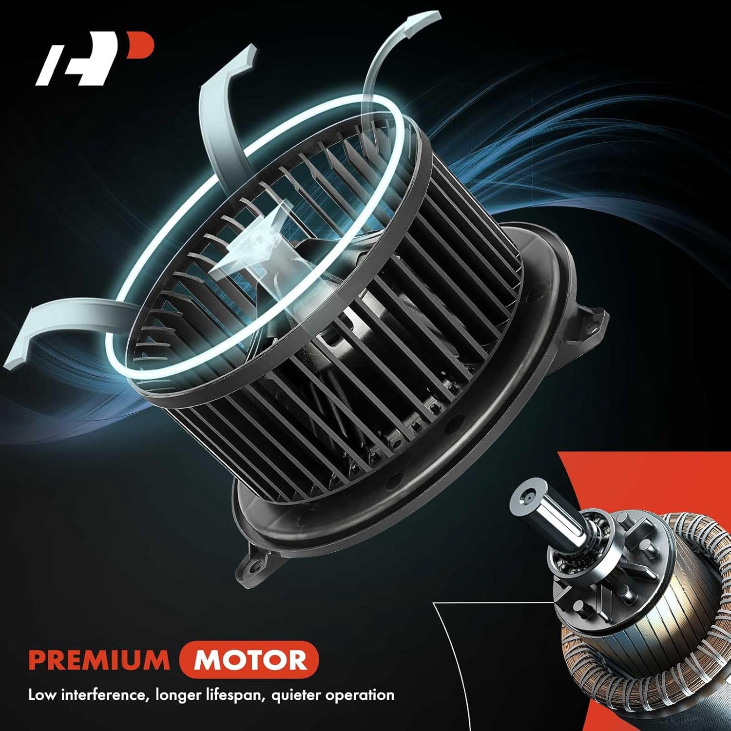 A-Premium HVAC Blower Motor Compatible with Dodge Dart 2013-2016 Sedan Front Side