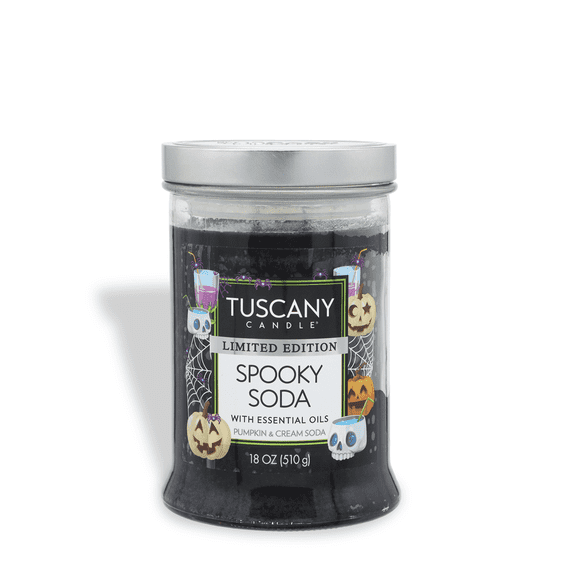 Tuscany Candle Spooky Soda: Pumpkin & Cream Soda Scented Halloween Candle, 18 oz