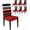 Black Red, variant on Stretch Chair Covers Set of 6, Rural Farmhouse Black Stripe Universal Fit Elastic Decorative Dining Chairs Slipcovers for Wedding, Banquet, Abstract Retro Line