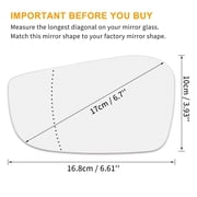 Passenger Right Side RH Car Mirror Glass w/ Adhesive for Volvo S60 S80 V70 2004-2006
