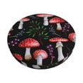 thumbnail image 2 of Xecao's Red Mushrooms Print Stool Covers offer stylish, washable protection for PU round bar stools, perfect for home or commercial use., 2 of 7