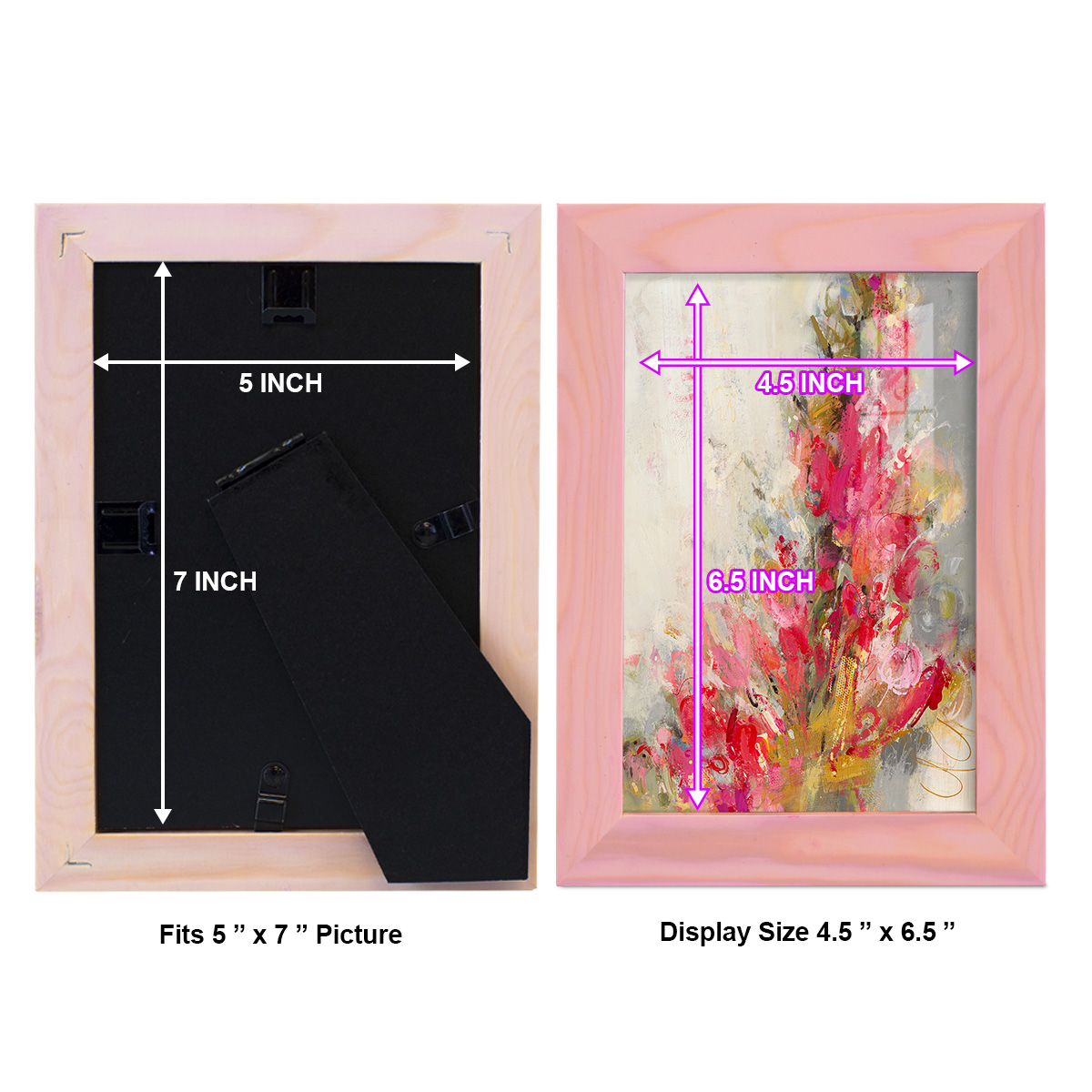 Flip Side - Framed Print w/glass - Sunset Pink