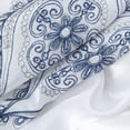 thumbnail image 2 of Arcadia Embroidered Window Curtain with Attached Valance 90 inch Navy, 2 of 5