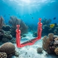 thumbnail image 4 of predolo Underwater Handle Tray Multi-Angle Filming Underwater Camera Tray Sturdy Adjustable Diving Camera Intended for Divers, Red, 4 of 9