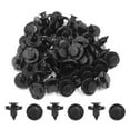 thumbnail image 2 of REGALWOVEN 50 Pcs 8mm Black Car Plastic Rivet Retainer Fastener Bumper Pin Clips for Nissan, 2 of 2