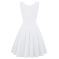 thumbnail image 2 of Homecoming Dresses for Teens Summer Casual Elegant Solid Pleated Dress V-Neck Sleeveless Dress, 2 of 6