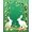 Green, Pattern 3, variant on Flatwoven High Traffic Area Rug, Forest Fauna Floral Green Enchantment, Non Slip, Stain Resistant, Washable Area Rugs for Living Room, Bedroom(Green, 2X3)