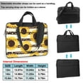 thumbnail image 2 of ZICANCN Laptop Case 15.6 inch, Yellow Sunflowers Leopard Print Work Shoulder Messenger Business Bag for Women and Men, 2 of 7