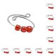 thumbnail image 2 of sweethay Lovely Ring Metal Anillos con cuentas Ajustable Ligero Apertura Anillo de dedo Joyería impermeable Mujeres Niñas Rojo Rojo 10piezas sweethay CBP586052, 2 of 4