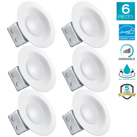 luxrite 5 6 inch led recessed light with junction box 15w 4000k