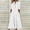 *White, variant on U Women's V Neck Button Front 3/4 Sleeve Dress,Solid Color Casual Shirt Dress with Pockets Dark Blue,Womens Plus XXL
