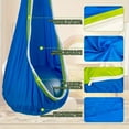 thumbnail image 5 of LED Hanging Hammock Chair with Nylon Fabric, Includes Pillow for Indoor Outdoor Relaxation A, 5 of 9