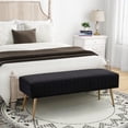 thumbnail image 2 of SYNGAR Blue Fabric Bench, Button-Tufted Upholstered Bench for Bedroom End of Bed, 45 inches, D5320, 2 of 7