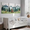 thumbnail image 3 of Hieng Baby Boy Nursery Wall Decor,Forest Animal Fox Bear Wall Hieng Set of 3 Boy Adventure Toddler Room Nursery Decor,Watercolor Mountain Forest Nature Woodland Painting Pictures for Bedroom, 3 of 6