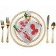 thumbnail image 2 of Qinduosi Merry Christmas Cloth Napkins Polyester Dinner Napkins Home Holiday Party Wedding 6 PCS, 2 of 7