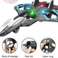 thumbnail image 3 of Bewildely Avión RC con giro de 360° y acrobacias aéreas, detección de vuelo estacionario, modo sin cabeza, luces LED, juguete Juguetes y Juegos azul Electricidad única, 3 of 3