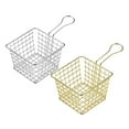 thumbnail image 3 of Zootealy Kitchen French Fry Basket Square Poaching Boiling Deep Frying Snack Food Frying Basket Holder Cook Tool with Handles for Home Restaurant Hotel Tableware, 3 of 8