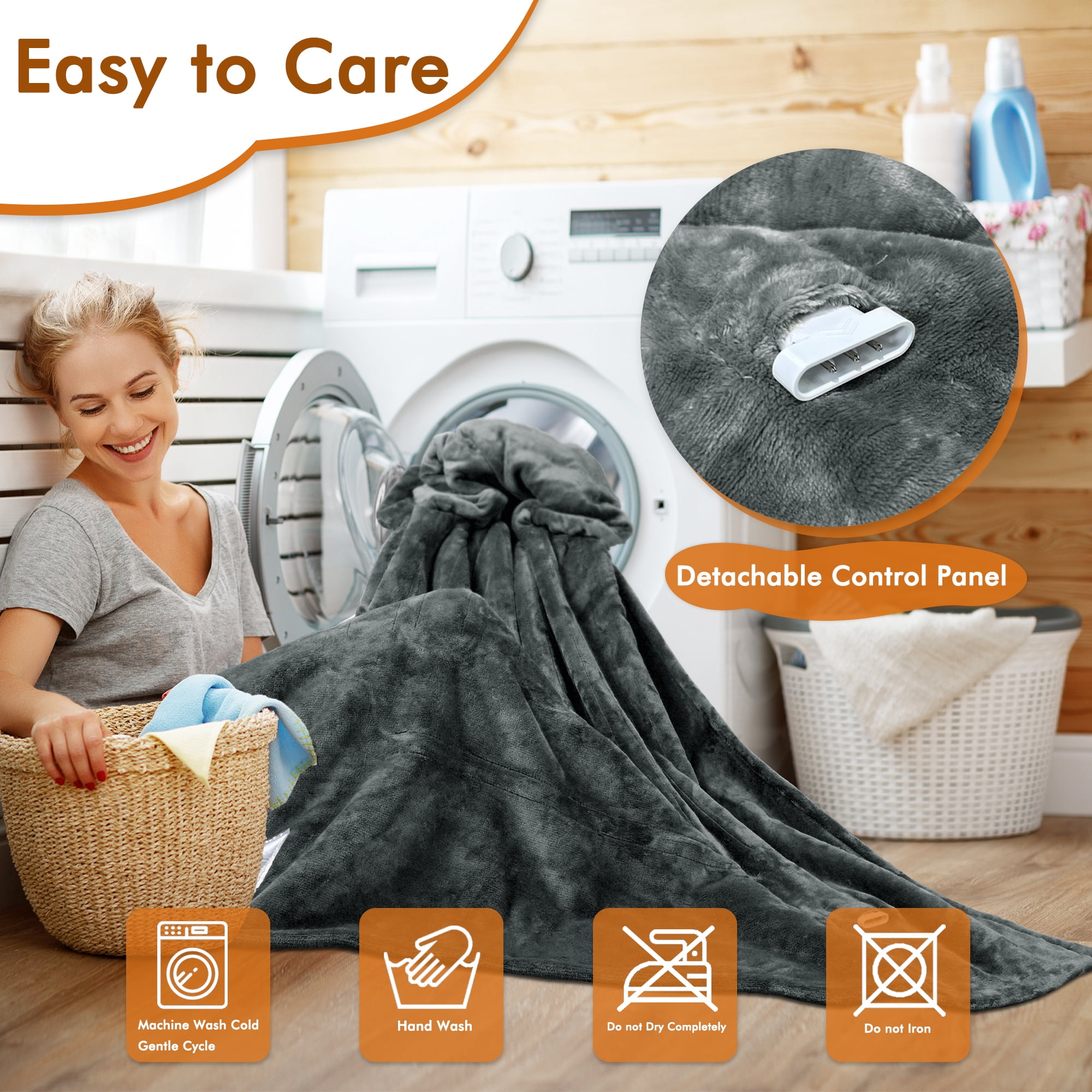 Tirrinia Wearable Heated Blanket for Adults Women Sherpa Christmas Thanksgiving Gift,Ultra Soft Comfy Warm Plush Full Body Throw with Sleeves for Reading Wrap, TV Blanket, Robe Cover
