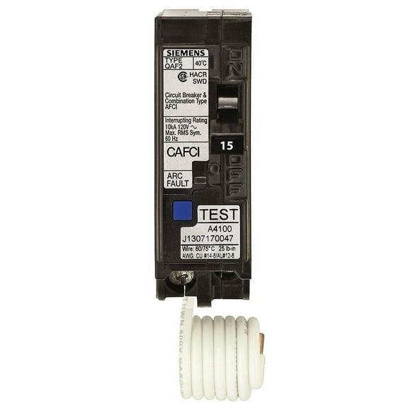 QA115AFCCSA - Siemens 15 Amp Single Pole Combination Arc Fault (AFCI) Breaker