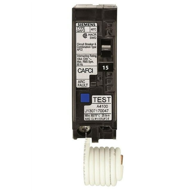 QA115AFCCSA - Siemens 15 Amp Single Pole Combination Arc Fault (AFCI) Breaker