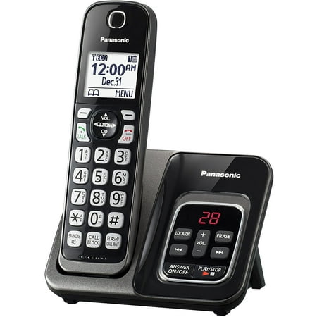 Panasonic Expandable Cordless Phone with Call Block and Answering (Best Cordless Phone With Answering Machine And Caller Id)