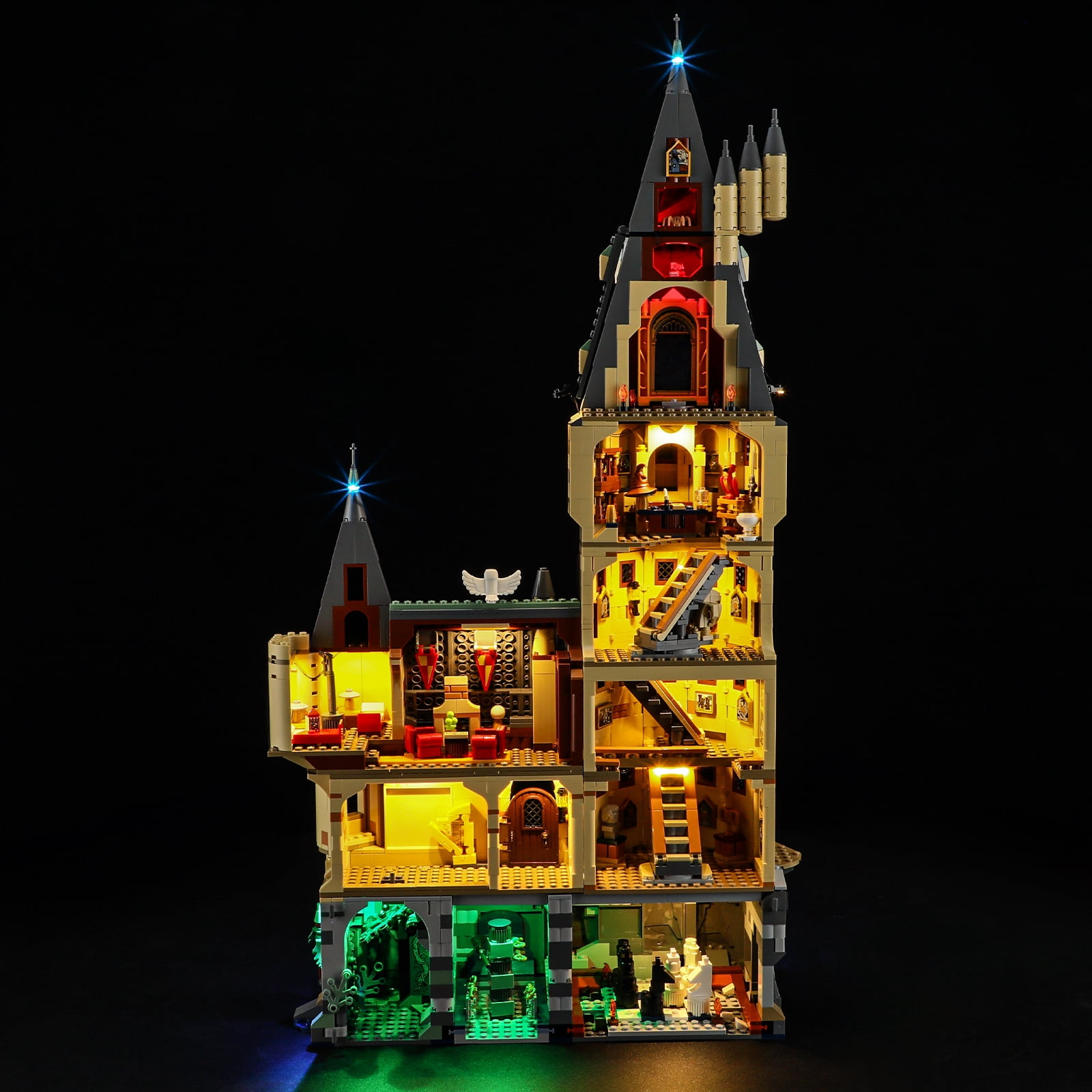 QC Ltbrcik Led Light Kit Lighting Set For Lego 76454 Hogwarts Castle The Main Tower Harry Potter Movie Building Blocks Without Lego Set