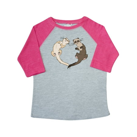 

Inktastic Cute Ferret Heart Gift Toddler Boy or Toddler Girl T-Shirt