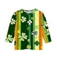 thumbnail image 5 of CLOISE Kids Girls Boys Pullover Tops 3/4 Sleeve St Patricks Day Green Shirts Crewneck Holiday Irish Themed Tshirt Holiday Blouses, 5 of 5