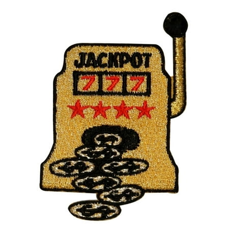 ID 0044 Casino Slot Machine Jackpot Winning Embroidered Iron On Applique