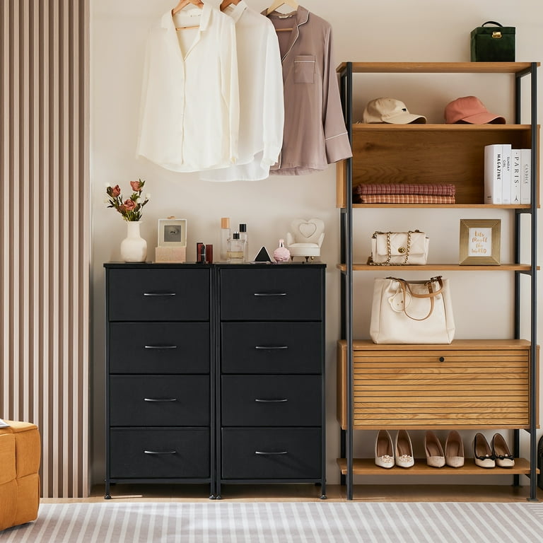 EDX 4 Drawer Fabric Dressers Cabinet, Ideal for Living Room