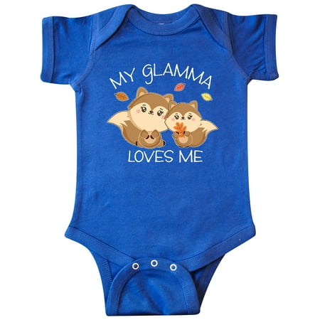 

Inktastic My Glamma Loves Me with Cute Squirrels in Autumn Gift Baby Boy or Baby Girl Bodysuit