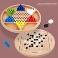 thumbnail image 4 of 2 in 1 Chinese Checkers Board Game Mini Wooden with Coloured Pegs, 4 of 8