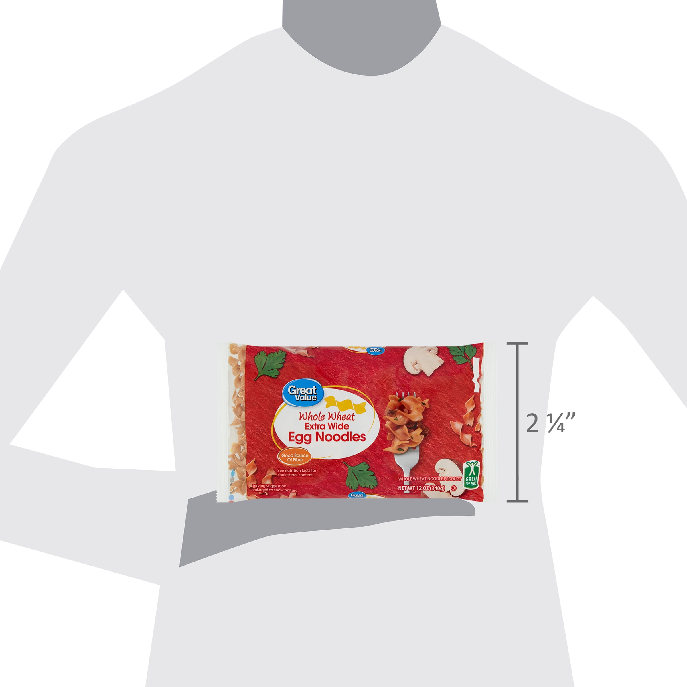 Great Value Whole Wheat Egg Noodles, 12 oz