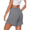 thumbnail image 5 of MOSHU 3 Pack Womens Pajamas Shorts Drawstring Pj Shorts for Women Casual Sleep Lounge Shorts with Pockets, 5 of 11