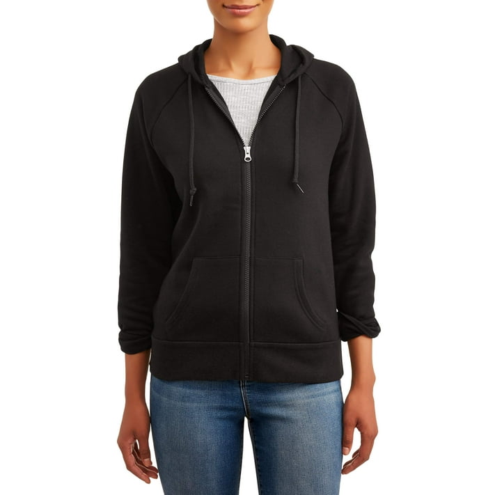 Time and Tru Women's Zip Up Hoodie Sweatshirt - Walmart.com